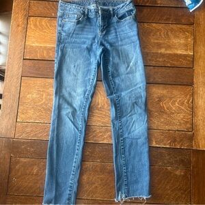 Aeropostale distress Classic Blue Women's Slim Straight Jeans size 2 skinny